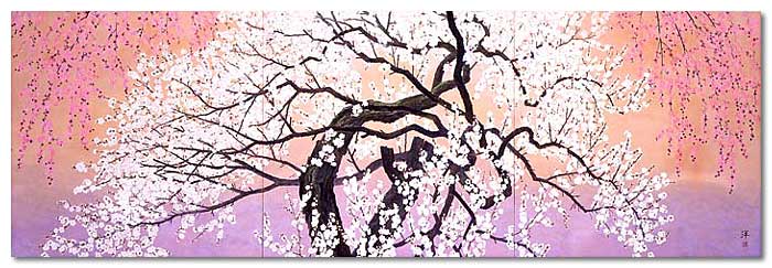 Red & White UME Blossom